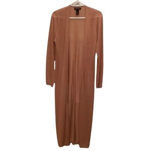 NWOT! White House Black Market long  pink shimmery cardigan